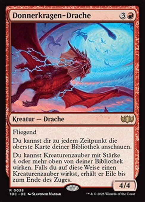 Donnerkragen-Drache TDC-38 Rare Near Mint Deutsch