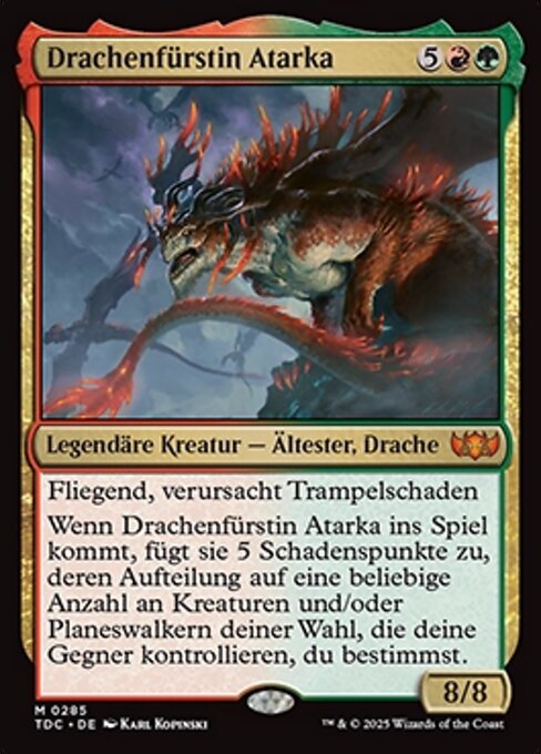 Drachenfürstin Atarka TDC-285 Mythic Near Mint Deutsch