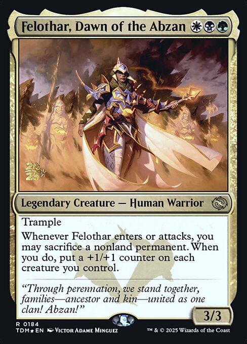 Felothar, Dawn of the Abzan PTDM-184 Rare Excellent Englisch Foil