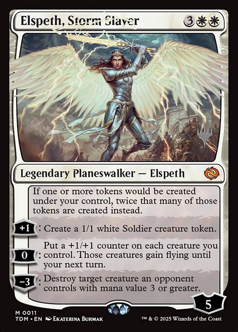 Elspeth, Storm Slayer (V.2) PTDM-11 Mythic Near Mint Englisch