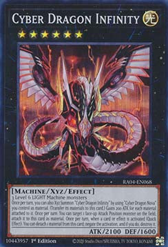 Cyber Drache Unendlichkeit (V.1) RA04-068 Super Rare Near Mint Deutsch 1. Auflage