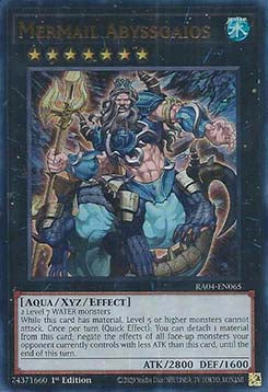 Nixenrüstung  Abyssgaios (V.2) RA04-065 Ultra Rare Boosterfrisch Deutsch 1. Auflage