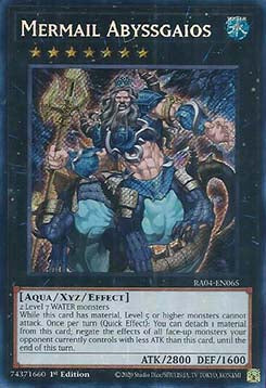 Nixenrüstung  Abyssgaios (V.3) RA04-065 Secret Rare Boosterfrisch Deutsch 1. Auflage