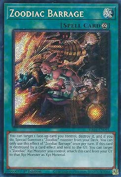Zoodiak-Sperrfeuer (V.3) RA04-091 Secret Rare Boosterfrisch Deutsch 1. Auflage
