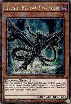 Schwarzer Metalldrache (V.5) RA04-016 Quarter Century Secret Rare Boosterfrisch Deutsch 1. Auflage