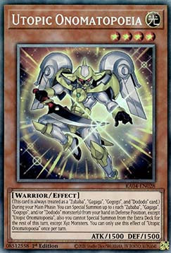 Utopic Onomatopoeia RA04-028 Collectors Rare Near Mint Englisch 1. Auflage