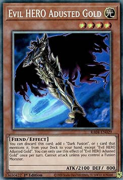 Evil HERO Adusted Gold RA04-029 Collectors Rare Near Mint Englisch 1. Auflage