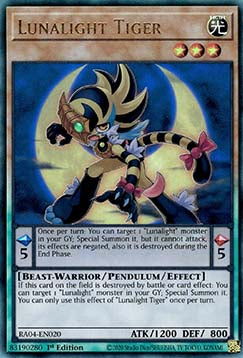 Lunalicht Tiger (V.7) RA04-020 Ultimate Rare Boosterfrisch Deutsch 1. Auflage