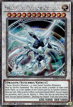 Quasarschnuppen-Drache (V.1) RA04-158 Platinum Secret Rare Boosterfrisch Deutsch 1. Auflage