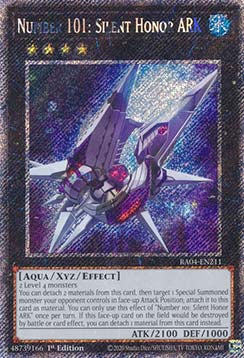 Nummer 101: Lautlose Ehre ARK (V.1) RA04-211 Platinum Secret Rare Boosterfrisch Deutsch 1. Auflage