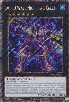 D/D/D-Wellenhochkönig Caesar (V.1) RA04-290 Platinum Secret Rare Boosterfrisch Deutsch 1. Auflage