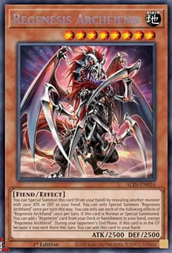 Regenesis Archfiend (V.1) ALIN-EN016 Secret Rare Excellent Englisch 1. Auflage