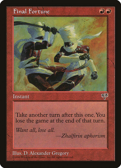 Final Fortune MIR- Rare Light Played Englisch