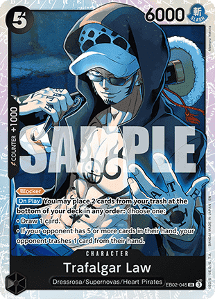 Trafalgar Law (EB02-045) (V.1) EB02 Super Rare Excellent Englisch