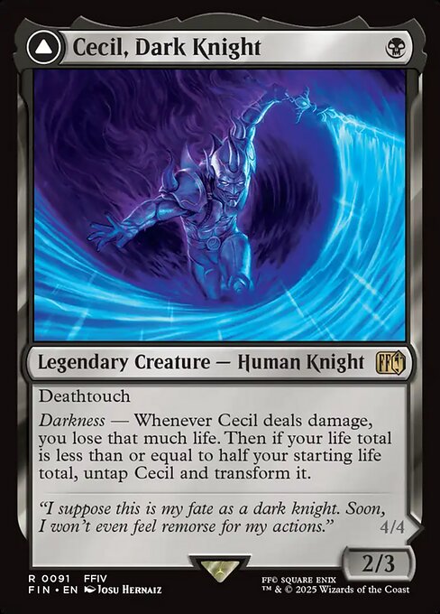 Cecil, Dark Knight // Cecil, Redeemed Paladin FIN-91 Rare Near Mint Englisch