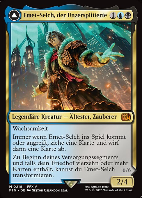 Emet-Selch, Unsundered // Hades, Sorcerer of Eld FIN-218 Mythic Near Mint Deutsch Foil