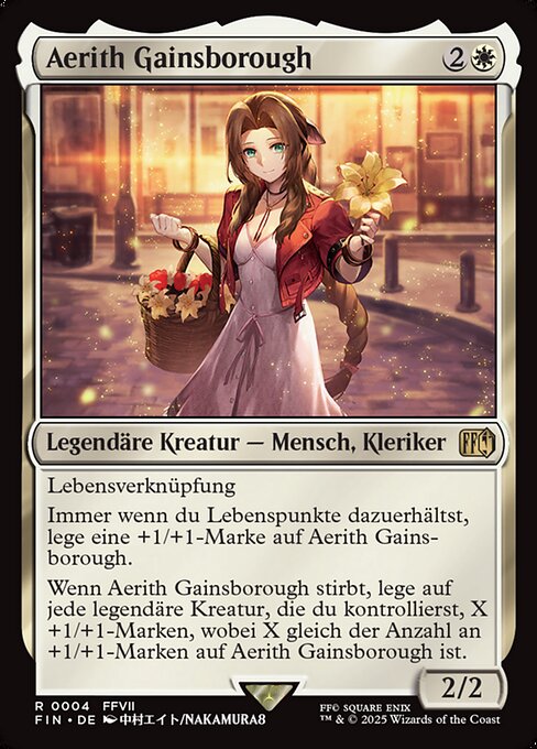 Aerith Gainsborough FIN-4 Rare Near Mint Deutsch Foil