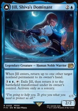 Jill, Shiva's Dominant // Shiva, Warden of Ice FIN-58 Rare Near Mint Englisch