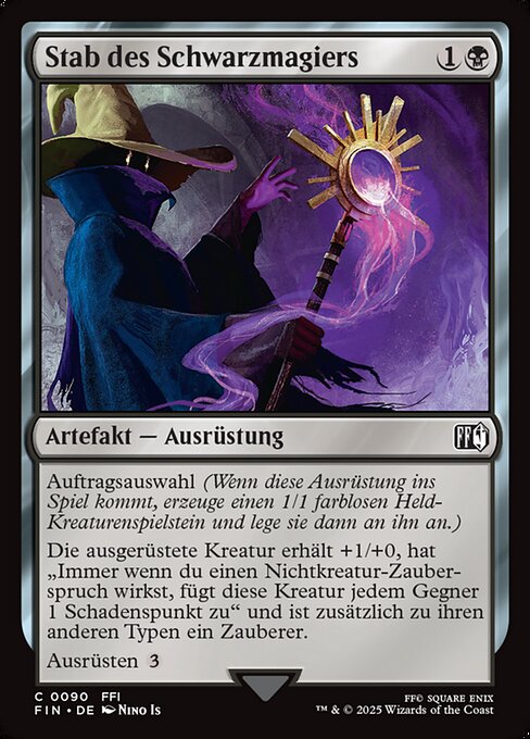 Black Mage's Rod FIN-90 Common Near Mint Deutsch