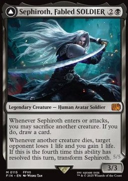Sephiroth, Fabled SOLDIER // Sephiroth, One-Winged Angel FIN-115 Mythic Near Mint Englisch Foil