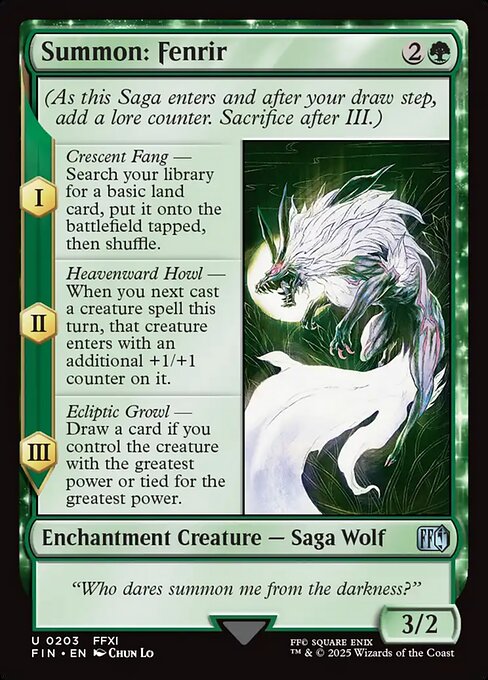 Summon: Fenrir FIN-203 Uncommon Near Mint Englisch Foil