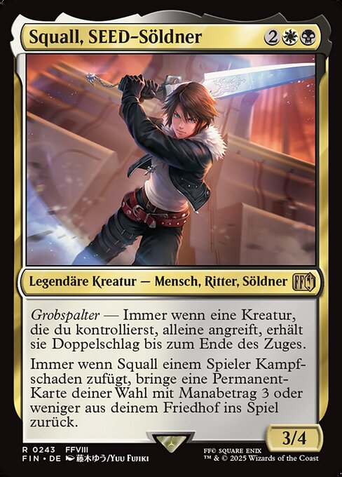 Squall, SeeD Mercenary FIN-243 Rare Near Mint Deutsch