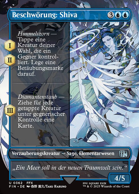 Summon: Shiva XFIN-362 Uncommon Near Mint Deutsch Foil
