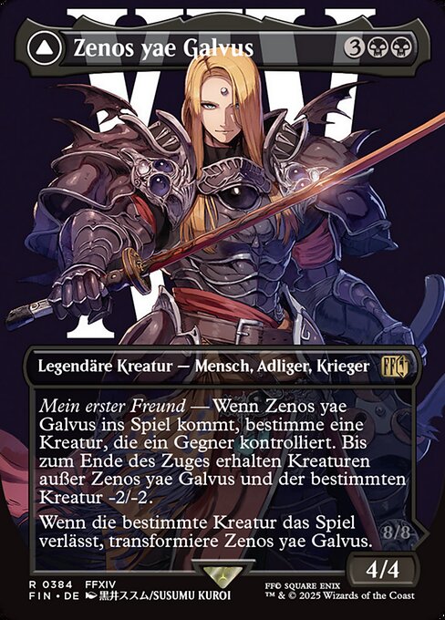 Zenos yae Galvus // Shinryu, Transcendent Rival (V.1) XFIN-384 Rare Near Mint Deutsch Foil