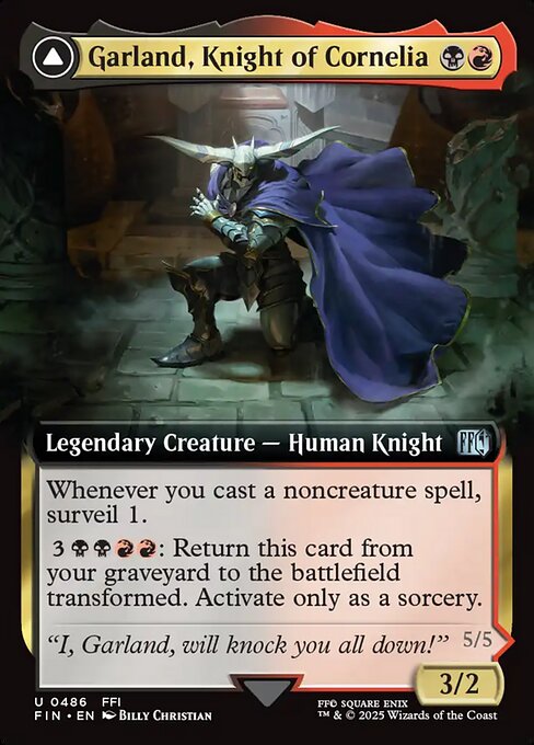 Garland, Knight of Cornelia // Chaos, the Endless XFIN-486 Uncommon Near Mint Englisch