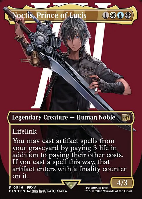 Noctis, Prince of Lucis XFIN-546 Rare Excellent Englisch Foil