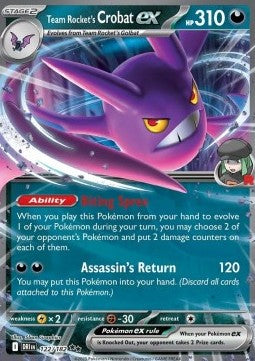 Team Rocket's Crobat ex DRI-122 Double Rare Near Mint Englisch