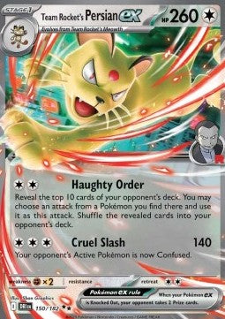 Team Rocket's Persian ex DRI-150 Double Rare Near Mint Englisch