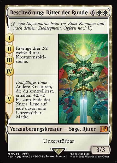 Beschwörung: Ritter der Runde FIN-36 Mythic Near Mint Deutsch