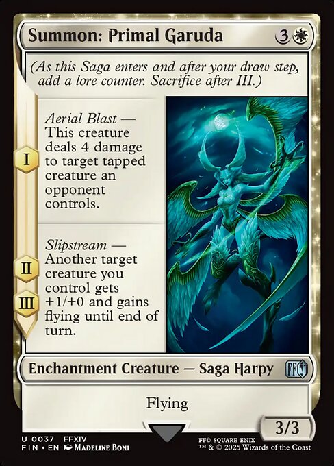 Summon: Primal Garuda FIN-37 Uncommon Near Mint Englisch Foil