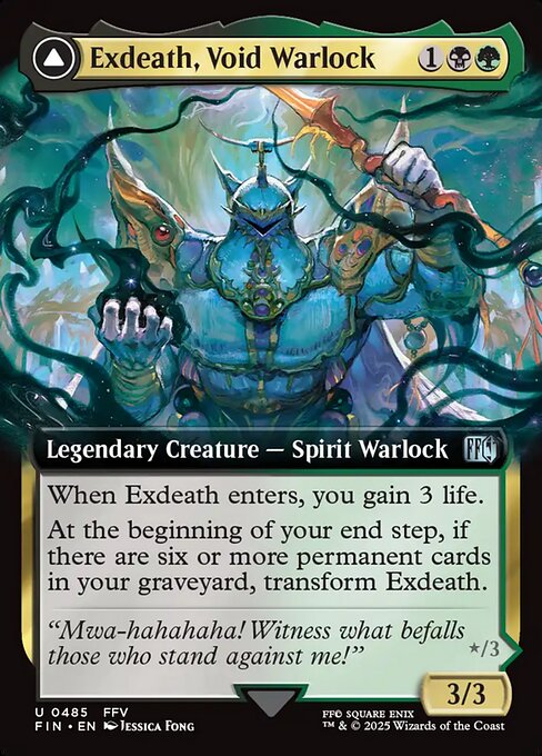 Exdeath, Void Warlock // Neo Exdeath, Dimension's End XFIN-485 Uncommon Near Mint Englisch