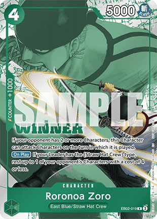 Roronoa Zoro (EB02-019) (V.2) UP Rare Excellent Englisch