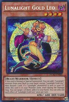 Lunalicht Goldener Löwe (V.1) DUAD-005 Secret Rare Excellent Deutsch 1. Auflage