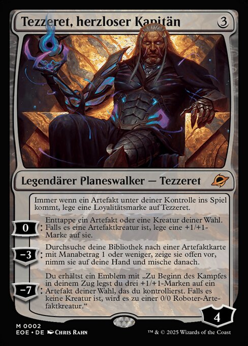 Tezzeret, herzloser Kapitän EOE-2 Mythic Excellent Deutsch