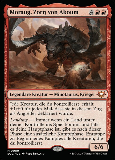 Moraug, Zorn von Akoum EOC-89 Mythic Near Mint Deutsch