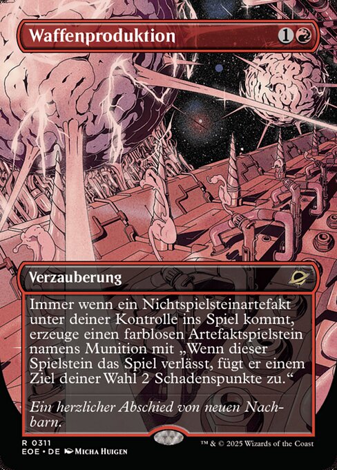 Waffenproduktion XEOE-311 Rare Near Mint Deutsch