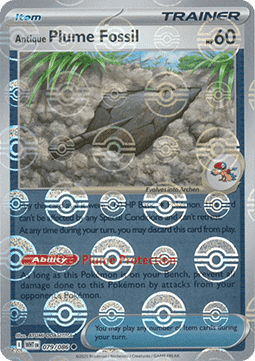 Antikes Federfossil xWHT-079 Common Near Mint Deutsch Reverse Holo