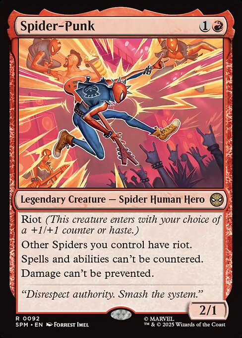 Spider-Punk SPM-92 Rare Near Mint Englisch Foil