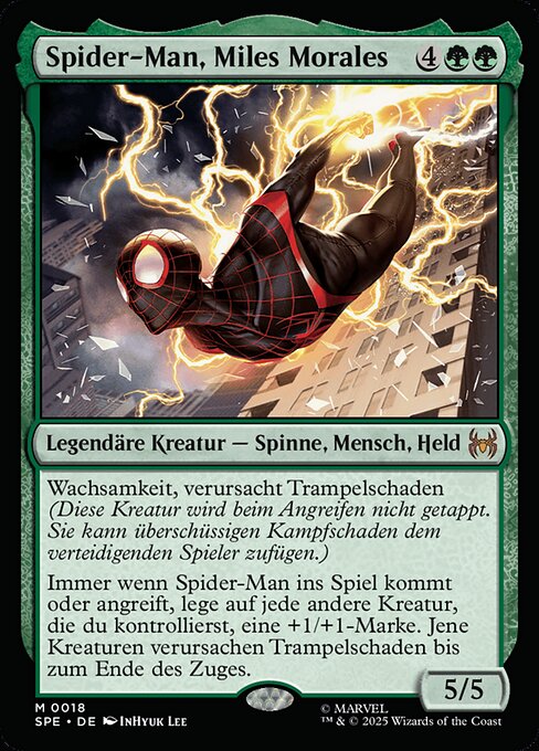 Spider-Man, Miles Morales SPE-18 Mythic Excellent Deutsch Foil