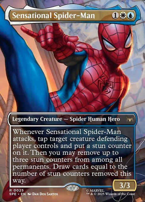 Sensational Spider-Man SPE-25 Rare Near Mint Englisch Foil