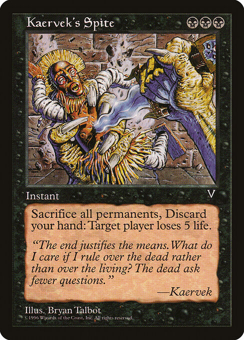 Kaervek's Spite VIS- Rare Poor Englisch