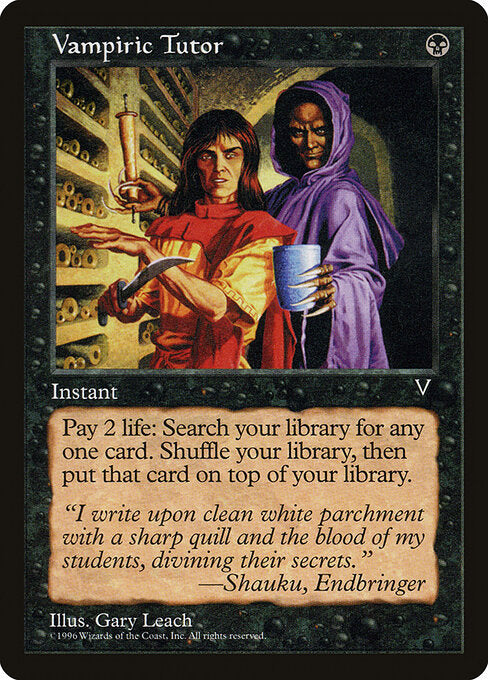 Vampiric Tutor VIS- Rare Light Played Englisch