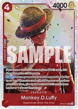 Monkey.D.Luffy (OP12-015) (V.1) OP12 Super Rare Poor Englisch
