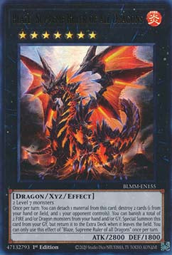 Blaze, Oberster Herrscher aller Drachen BLMM-155 Ultra Rare Good Deutsch 1. Auflage