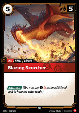 Blazing Scorcher OGN-001 Common Near Mint Englisch
