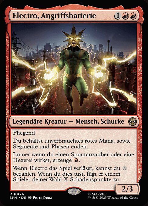 Electro, Angriffsbatterie SPM-76 Rare Near Mint Deutsch Foil